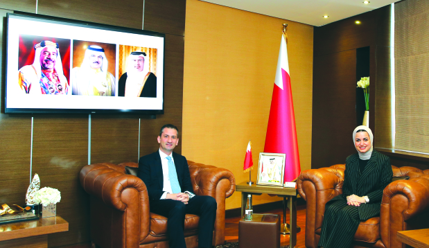 <p>Youth Affairs Minister Rawan Tawfiqi received Cyprus Ambassador Dr Andreas Eliades. </p><p>The minister highlighted Bahrain-Cyprus relations and its continuous development in various sectors. </p><p>She emphasised the importance of strengthening co-operation in the youth sector through the exchange of expertise and the launch of joint youth initiatives and programmes that contribute to developing the skills of young people. </p><p>She praised the role of Cyprus in the Hope Network and its efforts to achieve the network’s goals aimed at strengthening the role of youth. </p>